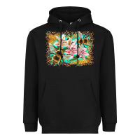 Black bees and lilies with leopard Heavyweight Hoodie - Artiststas