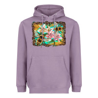 Lavender bees and lilies with leopard Heavyweight Hoodie - Artiststas