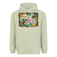 Matcha bees and lilies with leopard Heavyweight Hoodie - Artiststas