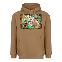 Toasted Coconut bees and lilies with leopard Heavyweight Hoodie - Artiststas