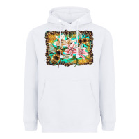 White bees and lilies with leopard Heavyweight Hoodie - Artiststas