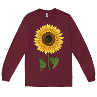 Burgundy giganteus sunflower Long Sleeve Tee - LillyAllenDesigns