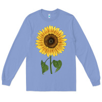 Colony Blue giganteus sunflower Long Sleeve Tee - LillyAllenDesigns