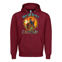 Burgundy shoulda been a cowgirl Zipper Hoodie - MaliasSmallBusiness