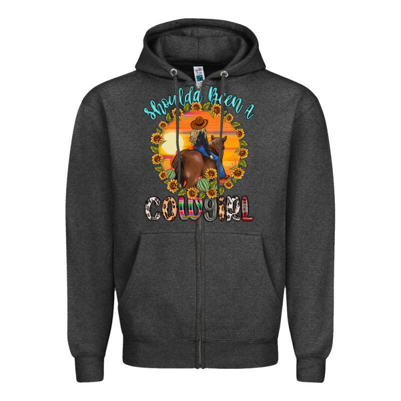 Shoulda Been A Cowgirl Zipper Hoodie by MaliasSmallBusiness | Teevron