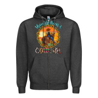 Charcoal Heather shoulda been a cowgirl Zipper Hoodie - MaliasSmallBusiness