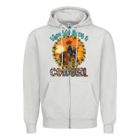 Dove Grey shoulda been a cowgirl Zipper Hoodie - MaliasSmallBusiness