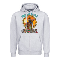 Heather Grey shoulda been a cowgirl Zipper Hoodie - MaliasSmallBusiness