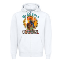 White shoulda been a cowgirl Zipper Hoodie - MaliasSmallBusiness