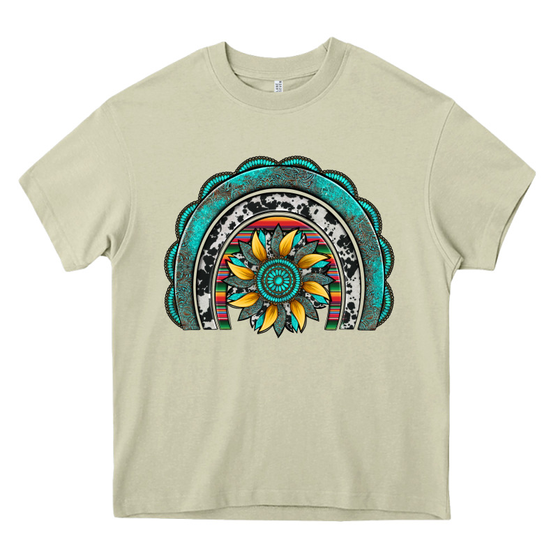 Gemstone Sunflower  Rainbow Heavy Core Tee by Artiststas | Teevron