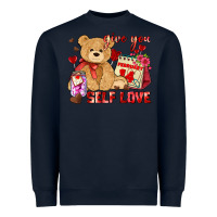 Navy give you self love Heavyweight Sweatshirt - AdoDesignShop