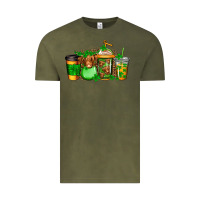 Vintage Olive longhaired cow st patricks coffee Vintage Tee - Jasminsmagicworld