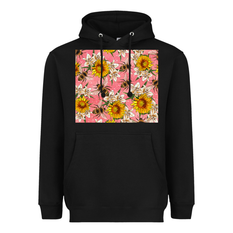 Bees And Flowers Heavyweight Hoodie by Artiststas | Teevron