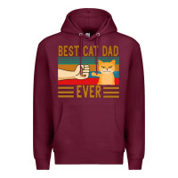 Burgundy Best Cat Dad Ever Premium Hoodie - Bettercallsaul