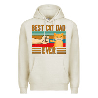 Oatmeal Heather Best Cat Dad Ever Premium Hoodie - Bettercallsaul