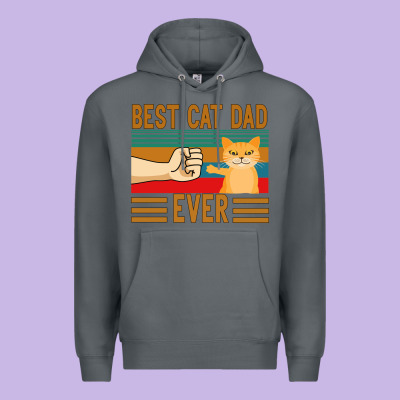 Best Cat Dad Ever Premium Hoodie Designed By Bettercallsaul