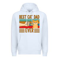 White Best Cat Dad Ever Premium Hoodie - Bettercallsaul