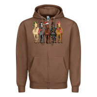 Chestnut horses with christmas Zipper Hoodie - MaliasSmallBusiness