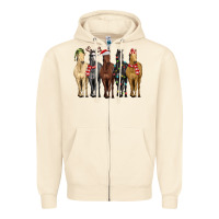 Sandshell horses with christmas Zipper Hoodie - MaliasSmallBusiness