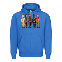 True Royal horses with christmas Zipper Hoodie - MaliasSmallBusiness