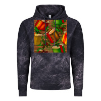 Cloud Black christmas gift box seamless pattern Vintage Hoodie - BundleAndBundleShop