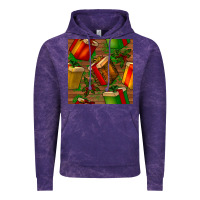 Cloud Purple christmas gift box seamless pattern Vintage Hoodie - BundleAndBundleShop