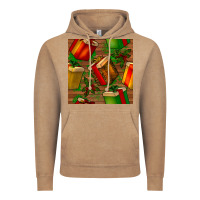Vintage Coffee christmas gift box seamless pattern Vintage Hoodie - BundleAndBundleShop