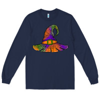 Navy Spider Web Witch Hat Long Sleeve Tee - Jasminsmagicworld