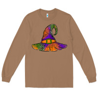 Toasted Coconut Spider Web Witch Hat Long Sleeve Tee - Jasminsmagicworld