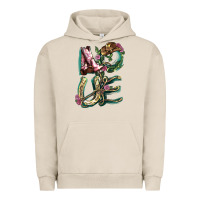 Pigment French Oak Love boots horseshoe Urban Hoodie - HowdyJamesFarm