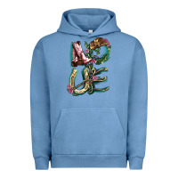 Pigment Pebble Blue Love boots horseshoe Urban Hoodie - HowdyJamesFarm