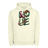 Pigment Pistachio Love boots horseshoe Urban Hoodie - HowdyJamesFarm