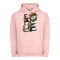 Pigment Salmon Love boots horseshoe Urban Hoodie - HowdyJamesFarm
