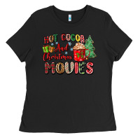 Black hot cocoa and christmas movies Ladies Tee - Zillion Design Studio
