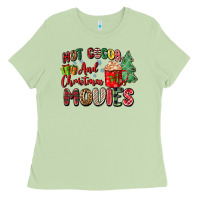 Matcha hot cocoa and christmas movies Ladies Tee - Zillion Design Studio