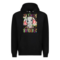 Black totally adorable Premium Hoodie - JahusDesignShop