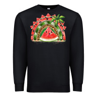 Black watermelon slice  rainbow Premium Sweatshirt - BarkalooDesign