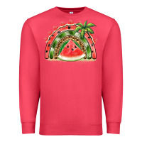 Cardinal watermelon slice  rainbow Premium Sweatshirt - BarkalooDesign