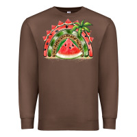 Chestnut watermelon slice  rainbow Premium Sweatshirt - BarkalooDesign