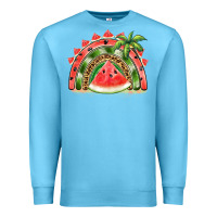 Ocean Blue watermelon slice  rainbow Premium Sweatshirt - BarkalooDesign