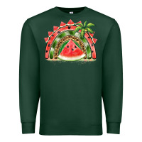 Sports Green watermelon slice  rainbow Premium Sweatshirt - BarkalooDesign