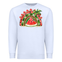 White watermelon slice  rainbow Premium Sweatshirt - BarkalooDesign