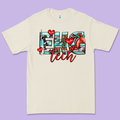 Ekg Tech Premium Tee Designed By Texasbilliewilder