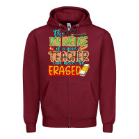 Burgundy the influence of a good teacher Zipper Hoodie - NancyCooperArtShop