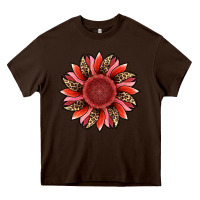 Chocolate Brown valentine's day sunflower Heavy Core Tee - RanaPortraitStore