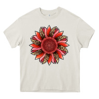 Cream valentine's day sunflower Heavy Core Tee - RanaPortraitStore