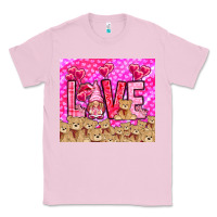 Bubblegum Pink love gnome with bear Classic Tee - NancyCooperArtShop