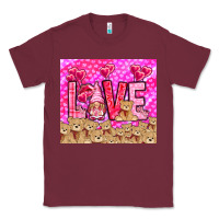 Burgundy love gnome with bear Classic Tee - NancyCooperArtShop