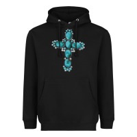 Black western Gemstone cross Heavyweight Hoodie - Artiststas