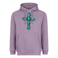 Lavender western Gemstone cross Heavyweight Hoodie - Artiststas